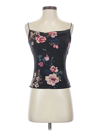 Pre-owned Lavender Brown Sleeveless Top Black Strapless Neckline Tops