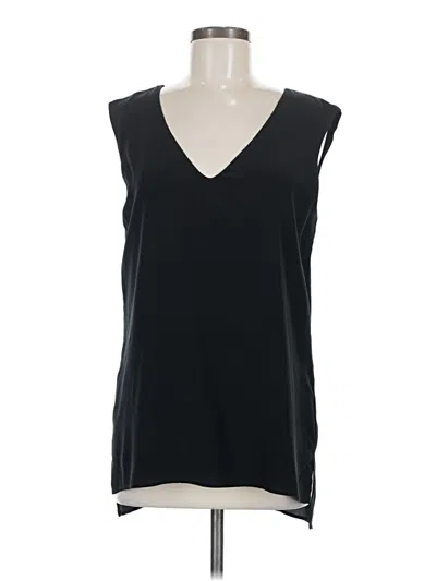 Pre-owned Lavender Brown Sleeveless Top Black V-neck Tops