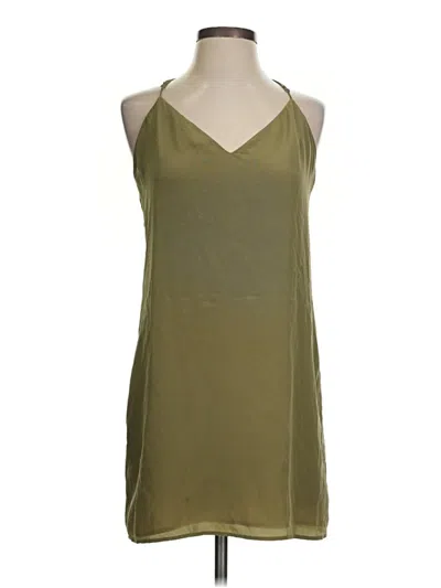 Pre-owned Lavender Brown Sleeveless Top Green Halter Neckline Tops