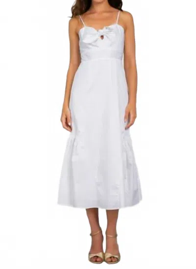 Lavender Brown Tayla Midi Dress In White
