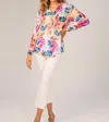 LAVENDER BROWN THE HAILEY TOP IN PINK AND BLUE