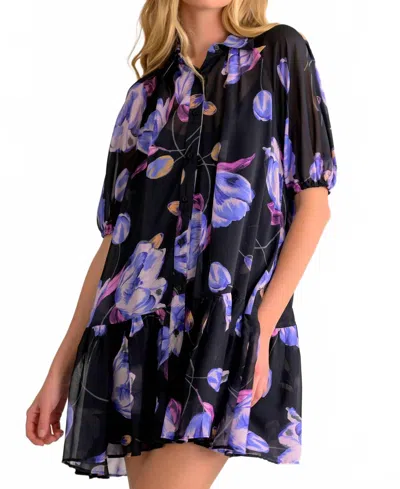 Lavender Brown Women's Wren Dress In Black Floral In Multi