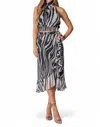 Lavender Brown Zebra Lurex Skirt In Black/white In Multi