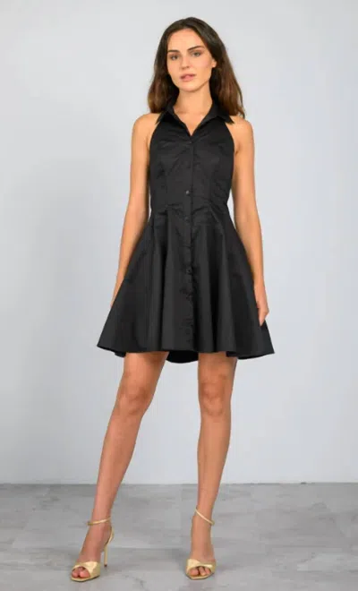 Lavender Brown Zoya Mini Dress In Black