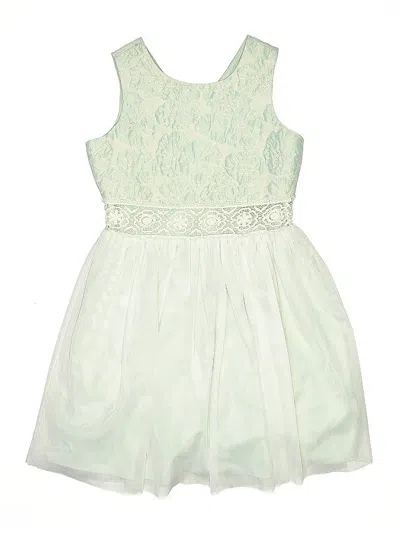 Pre-owned Lavender Kids' Dress In Green