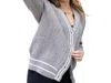 Lavender J Bruges Baseball Cardigan In Grey In Grey