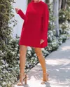 Lavender J Slouchy Dress In Red