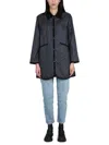 Lavenham Nylon With Velvet Contrast Collar Jacket In Black
