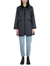 Lavenham Quilted Nylon Jacket With Velvet Collar In Black
