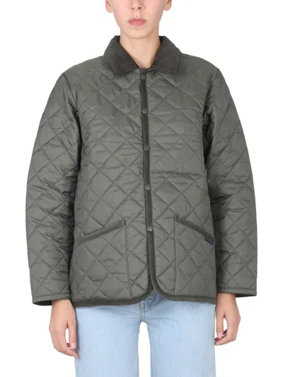 Lavenham Corduroy Quilted Jacket In Green