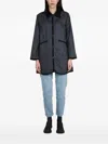 Lavenham Nylon With Velvet Contrast Collar Jacket In Black