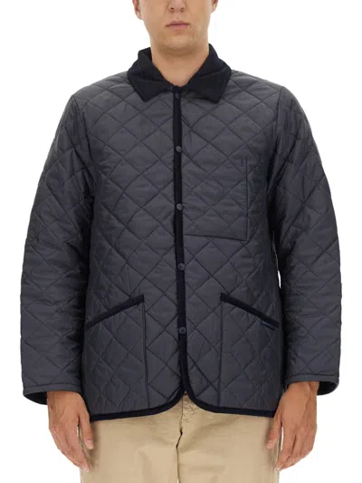 Lavenham Quilted Collared Jacket In Blue