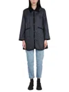 Lavenham Nylon With Velvet Contrast Collar Jacket In Black