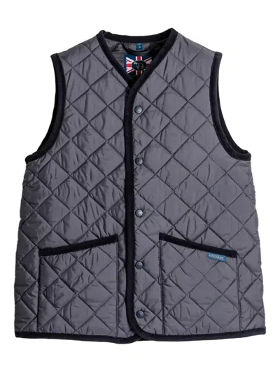Lavenham Quilted-pattern Waistcoat In Black