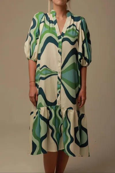 Lavi Angela Dress In Blue In Green