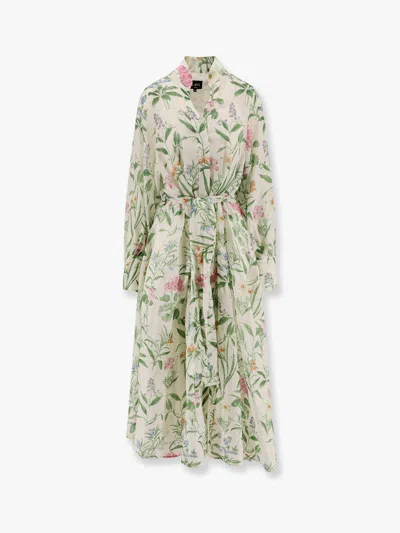 Lavi Artemisia Ramie Long Dress With Cotton Petticoat In White