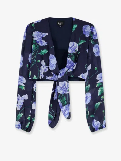 Lavi Cactus Ramie Shirt In Blue