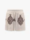 Lavi Cotton Blend Shorts With Contrasting Embroidery