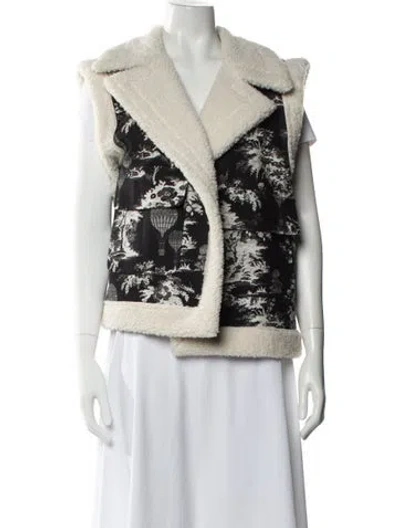 Pre-owned Lavi Couture Printed Vest In Black
