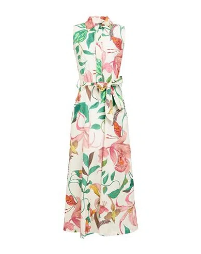 Lavi Couture Woman Maxi Dress White Size L Cotton In Multi