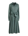 Lavi Couture Woman Midi Dress Green Size Xl Wool, Polyester, Acrylic, Silk, Elastane In Green