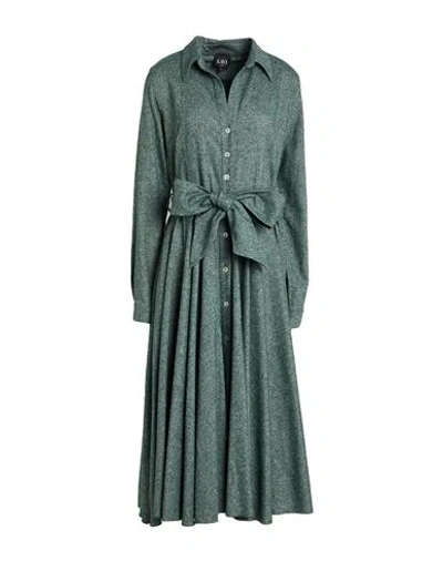 Lavi Couture Woman Midi Dress Green Size Xl Wool, Polyester, Acrylic, Silk, Elastane
