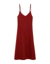 Lavi Couture Woman Midi Dress Rust Size M Virgin Wool