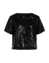 Lavi Couture Woman Top Black Size L Polyester, Elastane