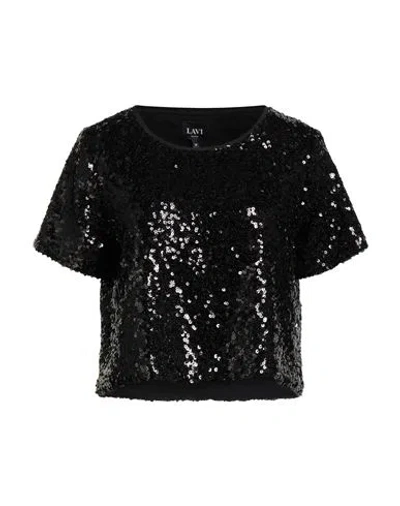 Lavi Couture Woman Top Black Size L Polyester, Elastane