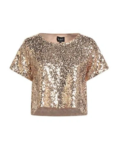 Lavi Couture Woman Top Platinum Size M Polyester, Elastane