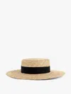 Lavi Rafia Hat With Band In Black