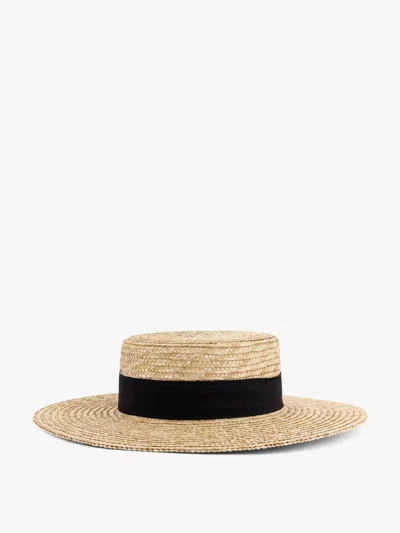 Lavi Rafia Hat With Band In Brown
