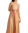 Lavi Roma Midi Dress In Yellow In Gold