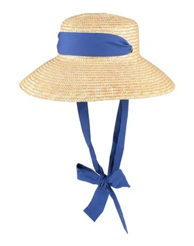 Lavi Woman Hat Bright Blue Size Onesize Straw In Blue