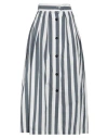 Lavi Woman Midi Skirt White Size L Cotton, Polyamide, Elastane In White