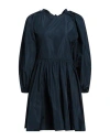 Lavi Woman Short Dress Navy Blue Size M Polyester In Navy Blue