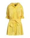 Lavi Woman Mini Dress Yellow Size M Cotton