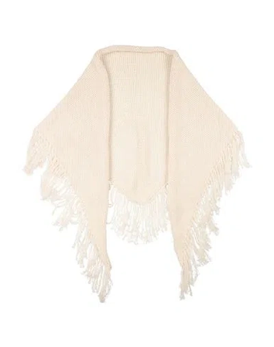 Lavi Woman Scarf Cream Size - Virgin Wool, Cashmere, Silk In Neutral