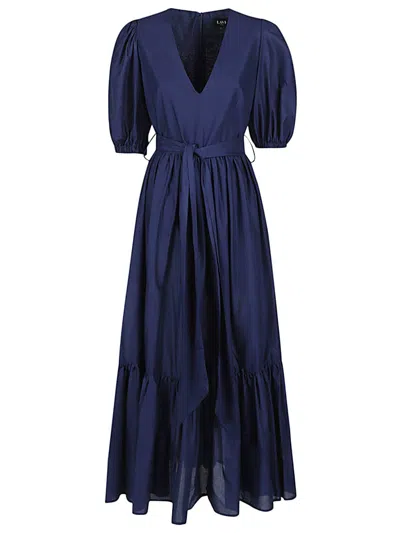 Lavi Women's Cotton Long Dress In Blue