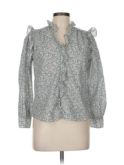 Pre-owned Lavie Long Sleeve Blouse In Gray