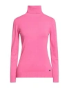 Lavin Woman Turtleneck Magenta Size S Viscose, Polyester, Polyamide In Magenta