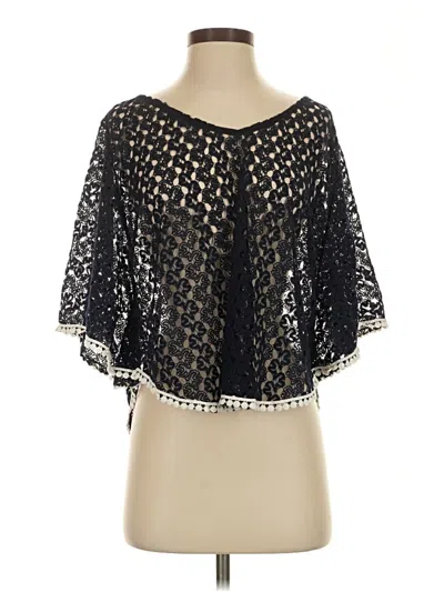 Pre-owned Lavish 3/4 Sleeve Blouse In Black