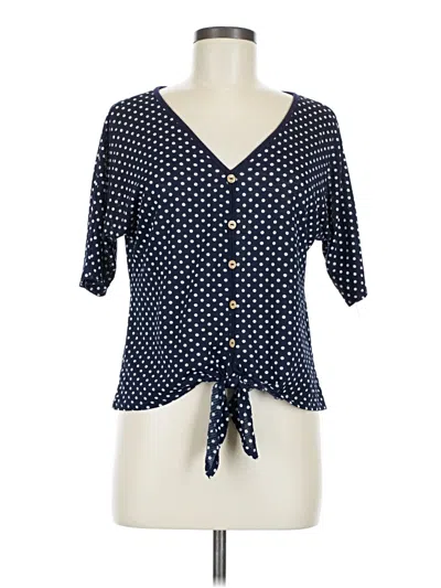 Pre-owned Lavish 3/4 Sleeve Blouse In Blue
