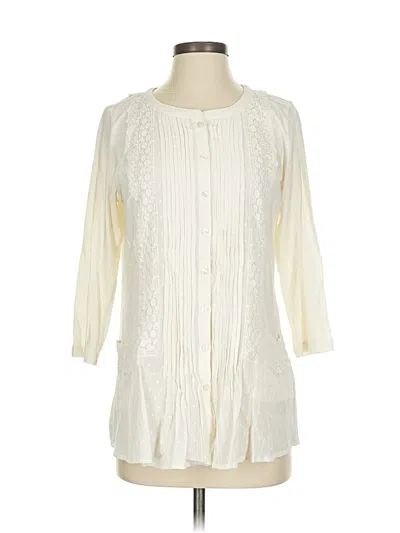 Pre-owned Lavish 3/4 Sleeve Blouse In Ivory