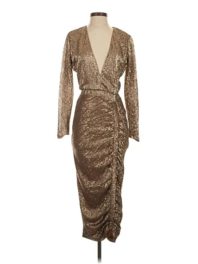 Pre-owned Lavish Alice Cocktail Dress In Brown