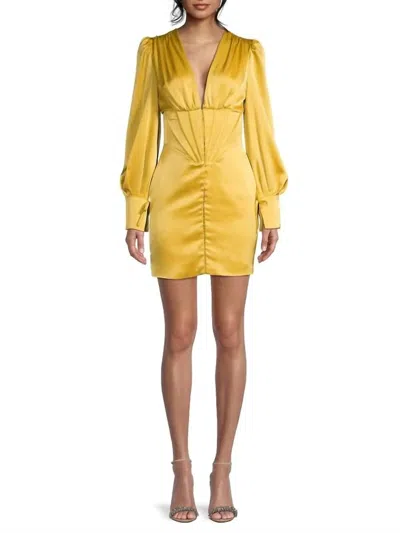 Lavish Alice Corset Dress In Yellow