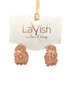 Lavish By Tricia Milaneze Olympia Hoops In Pink Mix In Multi