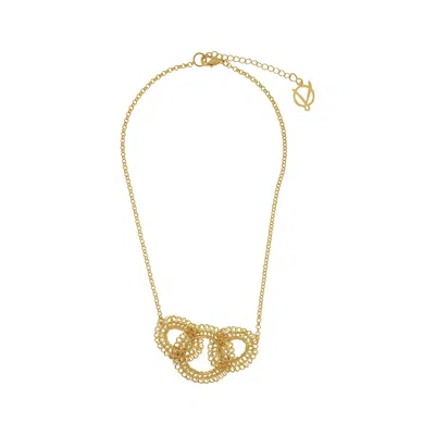 Lavish By Tricia Milaneze Women's All Gold Artemis Handmade Crochet Necklace