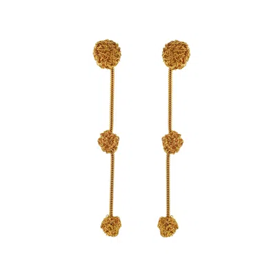 Lavish By Tricia Milaneze Women's All Gold Dome Handmade Earrings