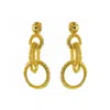 Lavish By Tricia Milaneze Women's All Gold Grace Handmade Crochet Earrings